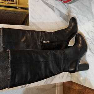 Schutz knee high black boots Sz 8